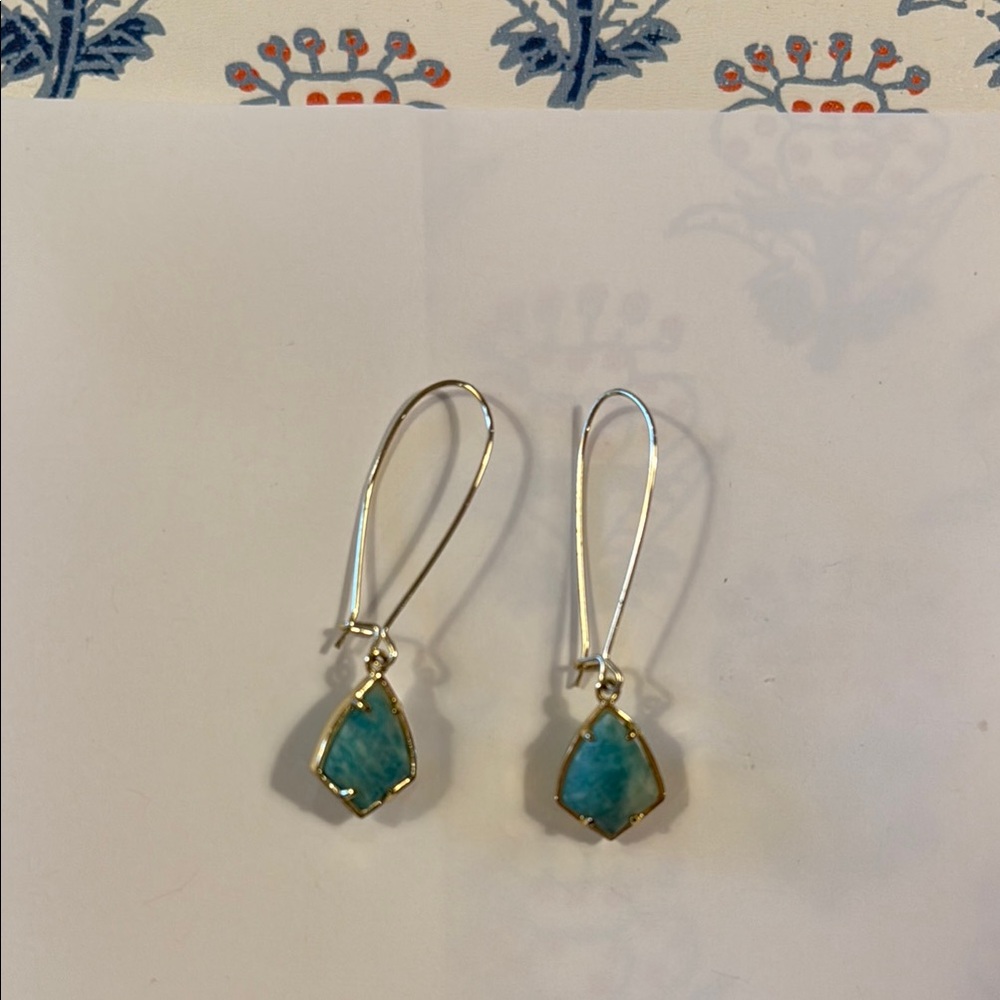 Kendra Scott Gold and Turquoise Earrings
